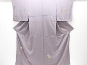 未使用品　誰が袖に花模様刺繍訪問着